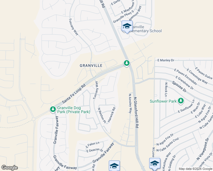 map of restaurants, bars, coffee shops, grocery stores, and more near 4789 Edgemont Road in Prescott Valley