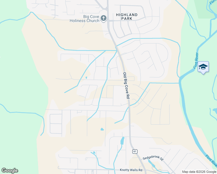 map of restaurants, bars, coffee shops, grocery stores, and more near 2560 Old Big Cove Road in Owens Cross Roads