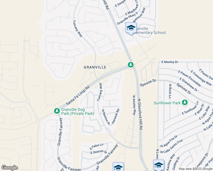 map of restaurants, bars, coffee shops, grocery stores, and more near 4830 Edgemont Road in Prescott Valley