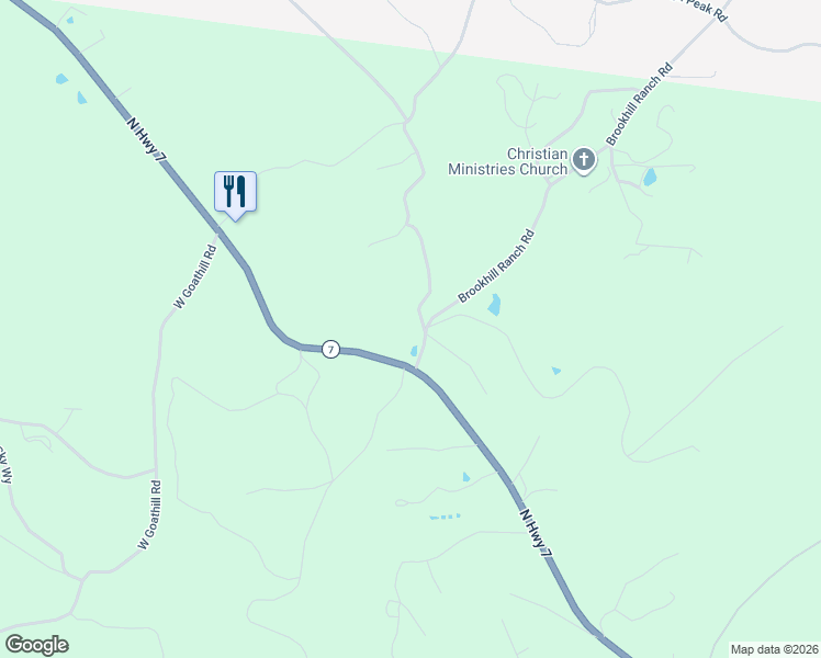 map of restaurants, bars, coffee shops, grocery stores, and more near 206 Brookhill Ranch Road in Hot Springs