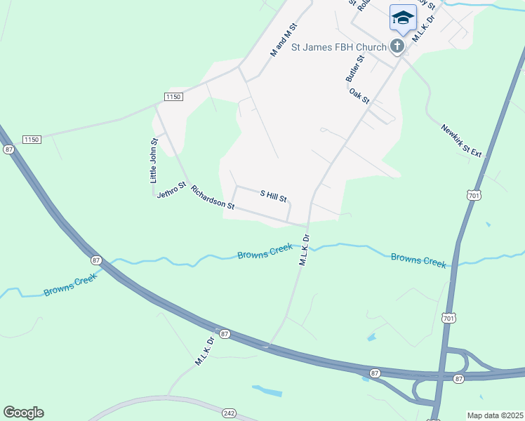 map of restaurants, bars, coffee shops, grocery stores, and more near 608 Richardson Street in Elizabethtown