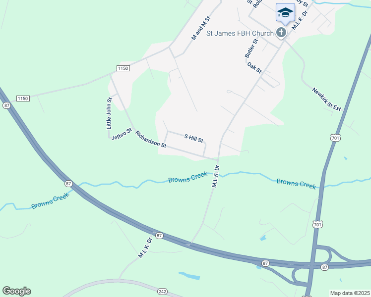 map of restaurants, bars, coffee shops, grocery stores, and more near 608 Richardson Street in Elizabethtown