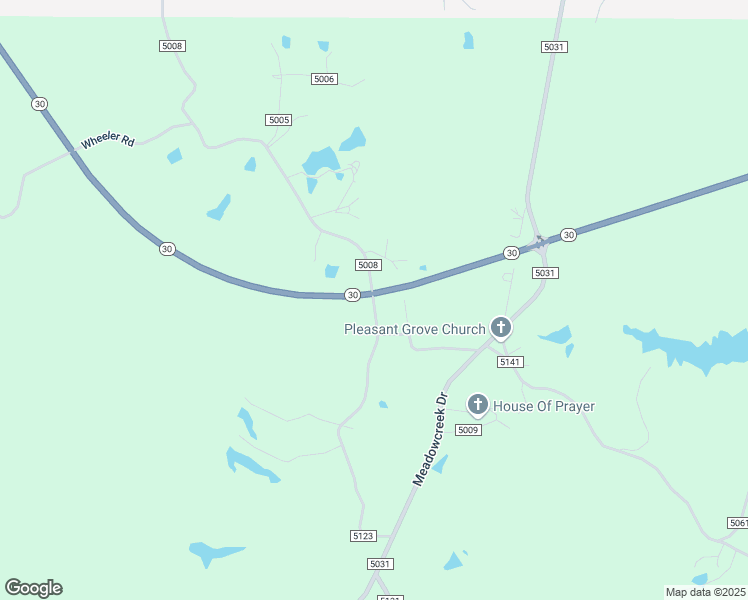 map of restaurants, bars, coffee shops, grocery stores, and more near Mississippi 30 in Booneville