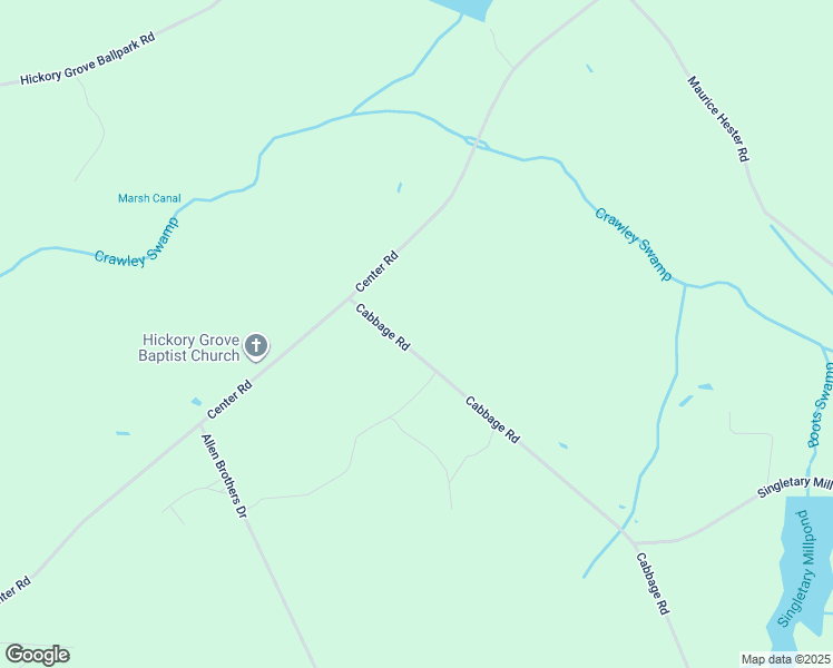 map of restaurants, bars, coffee shops, grocery stores, and more near 3366 Cabbage Road in Bladenboro
