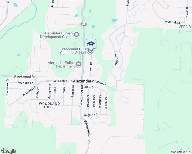map of restaurants, bars, coffee shops, grocery stores, and more near 15005 South Cove in Alexander