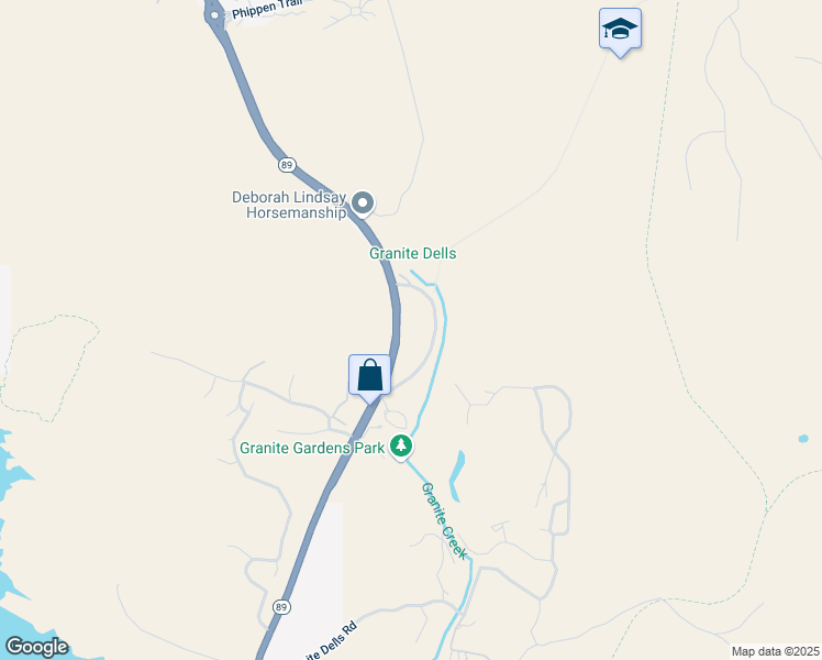 map of restaurants, bars, coffee shops, grocery stores, and more near 4075 State Highway 89 in Prescott