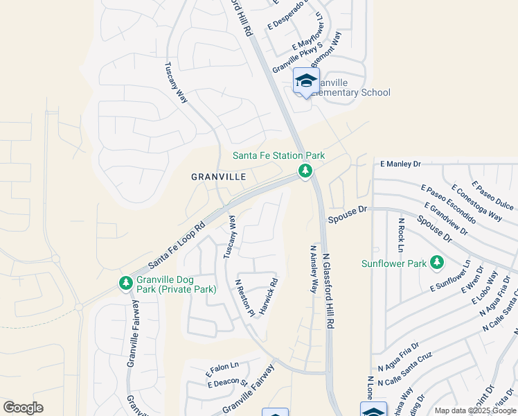 map of restaurants, bars, coffee shops, grocery stores, and more near 4830 Edgemont Road in Prescott Valley