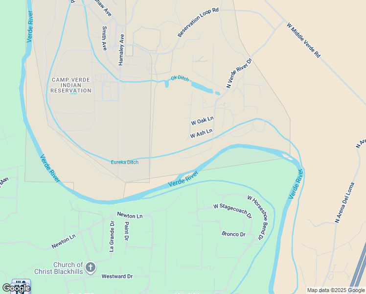 map of restaurants, bars, coffee shops, grocery stores, and more near 1931 West Ash Lane in Camp Verde