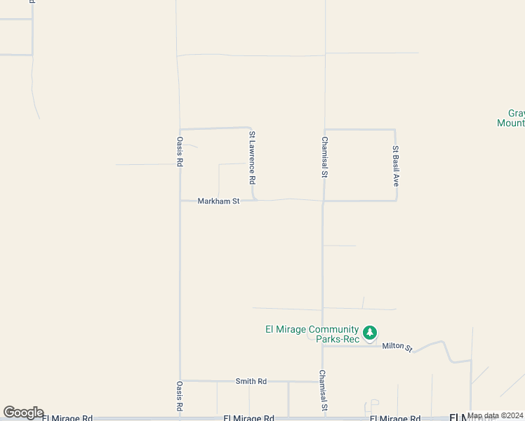 map of restaurants, bars, coffee shops, grocery stores, and more near Markham Street in San Bernardino County