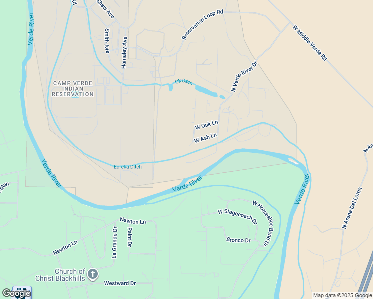 map of restaurants, bars, coffee shops, grocery stores, and more near 1931 West Ash Lane in Camp Verde