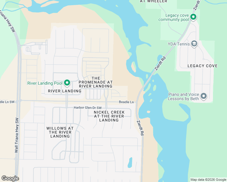 map of restaurants, bars, coffee shops, grocery stores, and more near 233 Falling Water Lane Southwest in Madison