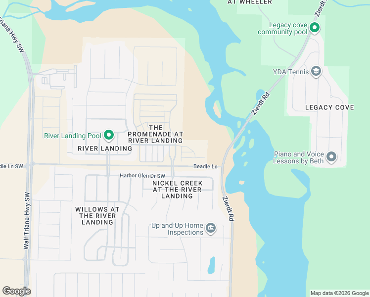 map of restaurants, bars, coffee shops, grocery stores, and more near 233 Falling Water Lane Southwest in Madison