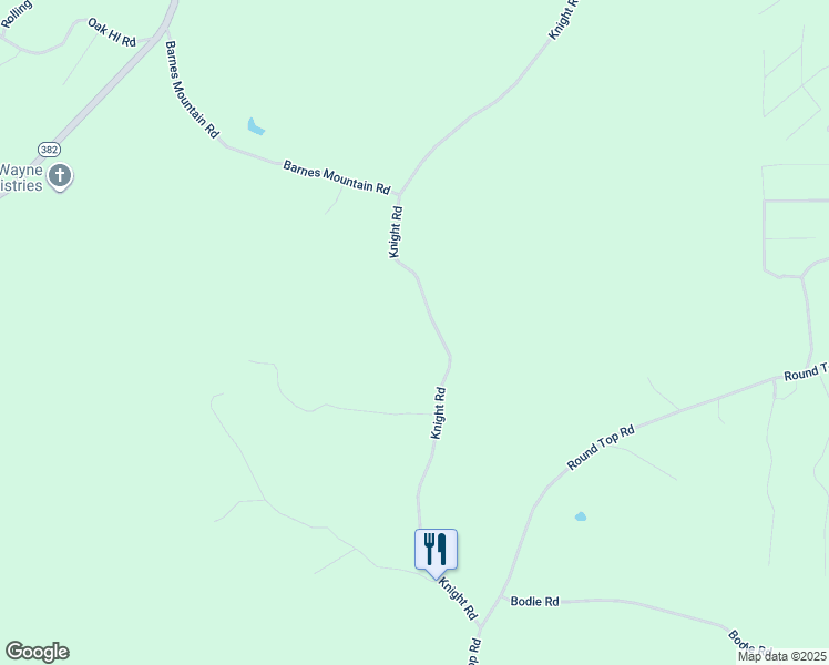 map of restaurants, bars, coffee shops, grocery stores, and more near 2422 Knight Road in Ellijay