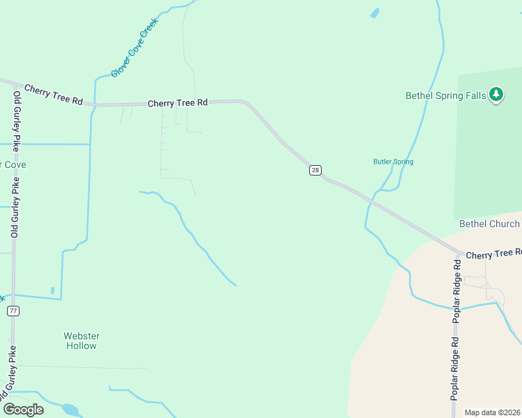 map of restaurants, bars, coffee shops, grocery stores, and more near 2256 Cherry Tree Road in Gurley