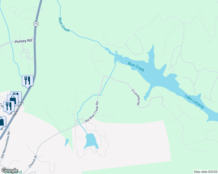 map of restaurants, bars, coffee shops, grocery stores, and more near 45 Clear Springs Lane in Cleveland