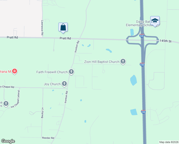map of restaurants, bars, coffee shops, grocery stores, and more near 15100 Rena Road in Little Rock