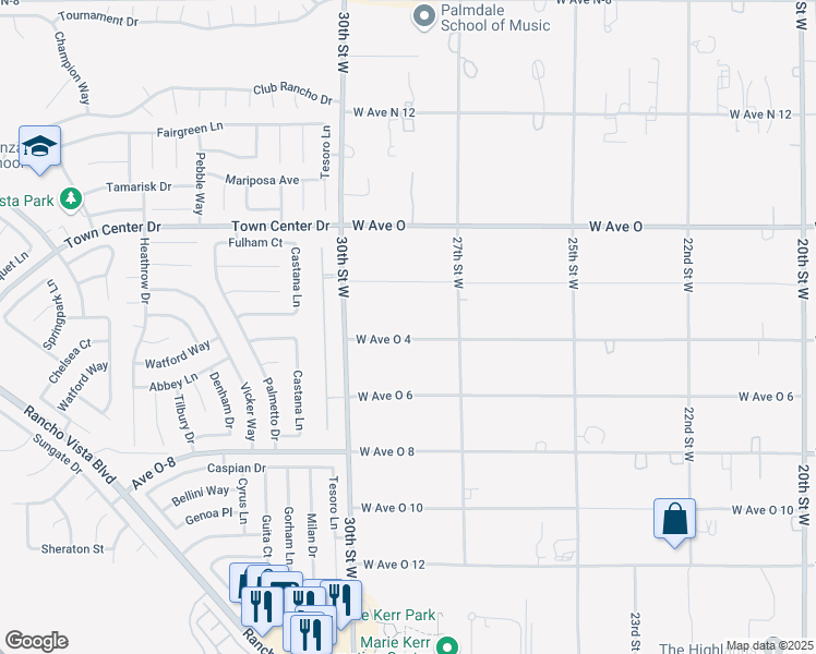 map of restaurants, bars, coffee shops, grocery stores, and more near in Leona Valley