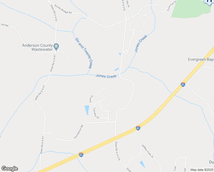 map of restaurants, bars, coffee shops, grocery stores, and more near 131 Siena Drive in Anderson