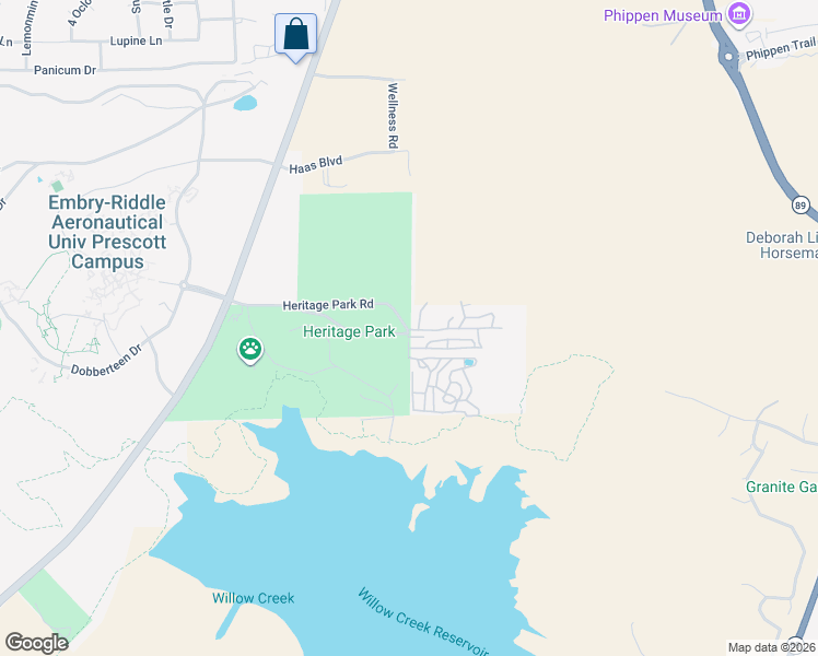 map of restaurants, bars, coffee shops, grocery stores, and more near 1504 Private Road in Prescott