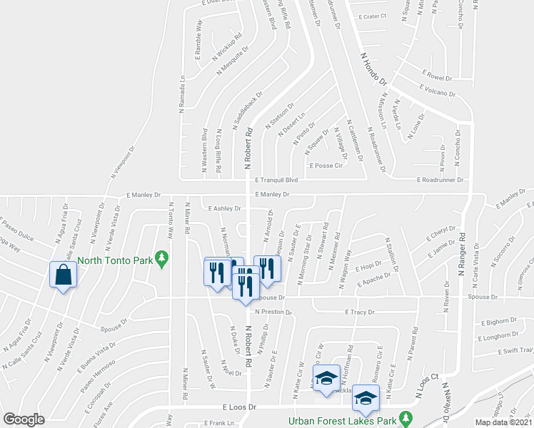 map of restaurants, bars, coffee shops, grocery stores, and more near in Prescott Valley