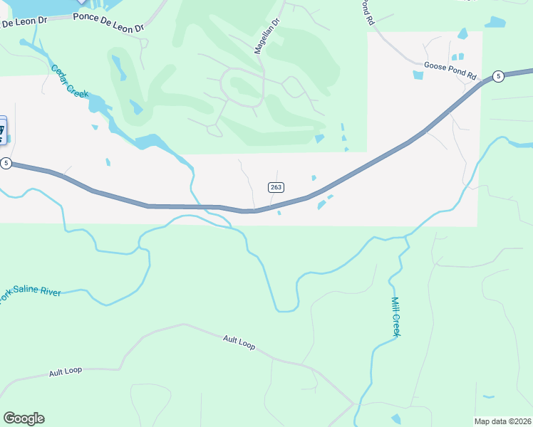map of restaurants, bars, coffee shops, grocery stores, and more near 9500 Park Avenue in Hot Springs
