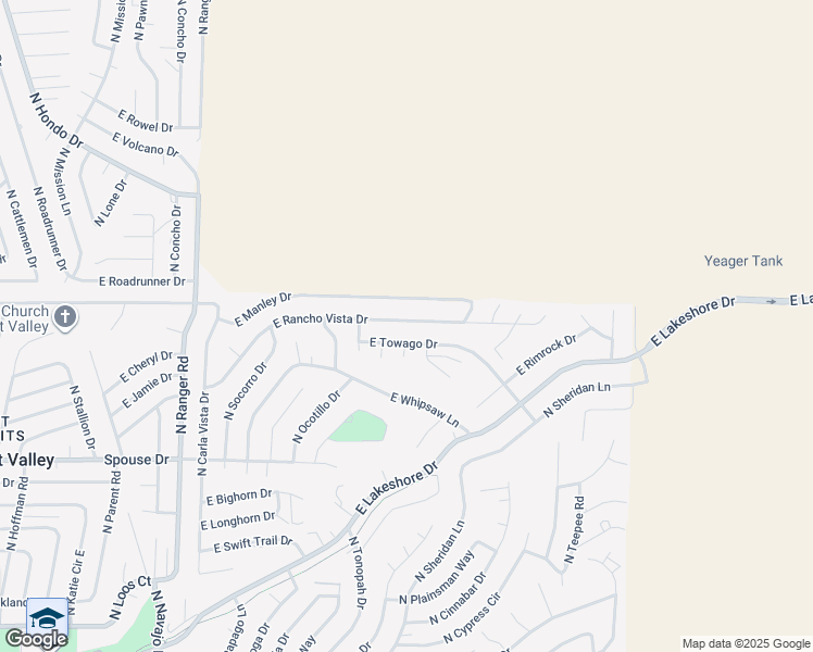 map of restaurants, bars, coffee shops, grocery stores, and more near 9479 East Rancho Vista Drive in Prescott Valley