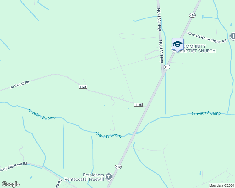 map of restaurants, bars, coffee shops, grocery stores, and more near 242 Ja Carroll Road in Bladenboro