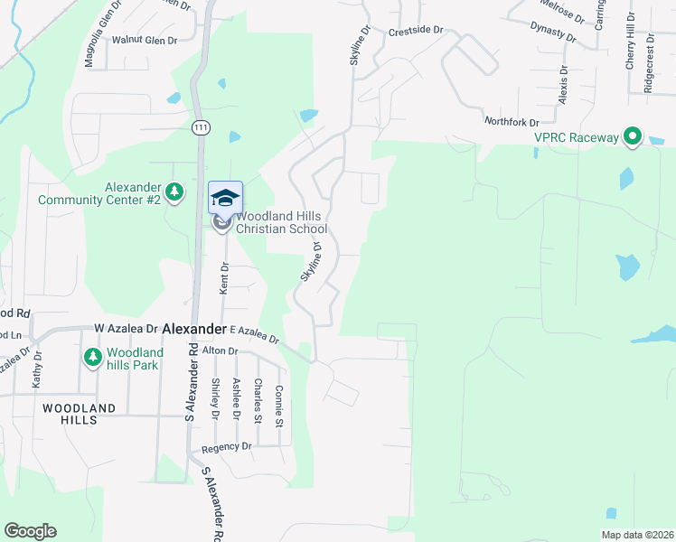 map of restaurants, bars, coffee shops, grocery stores, and more near 14925 Parkway Meadows Drive in Alexander