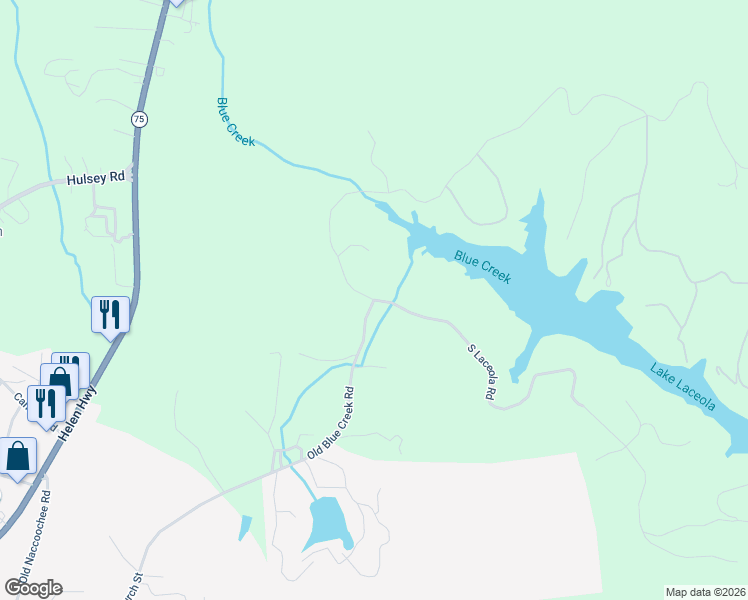 map of restaurants, bars, coffee shops, grocery stores, and more near 45 Clear Springs Lane in Cleveland