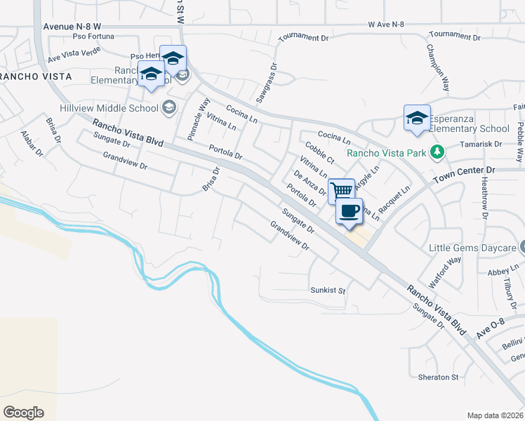 map of restaurants, bars, coffee shops, grocery stores, and more near 4125 Grandview Drive in Leona Valley