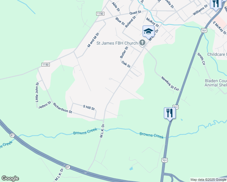 map of restaurants, bars, coffee shops, grocery stores, and more near 500 Lesane Street in Elizabethtown