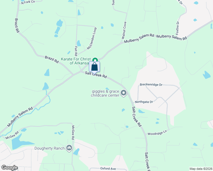 map of restaurants, bars, coffee shops, grocery stores, and more near 4605 Shoal Creek Drive in Benton