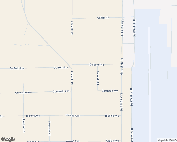 map of restaurants, bars, coffee shops, grocery stores, and more near De Soto Avenue in El Mirage