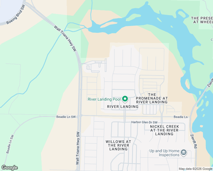 map of restaurants, bars, coffee shops, grocery stores, and more near 537 West River Landing Boulevard Southwest in Madison