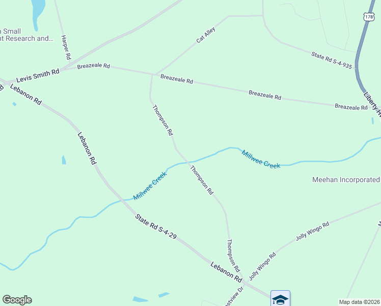 map of restaurants, bars, coffee shops, grocery stores, and more near 212-200 Thompson Road in Pendleton