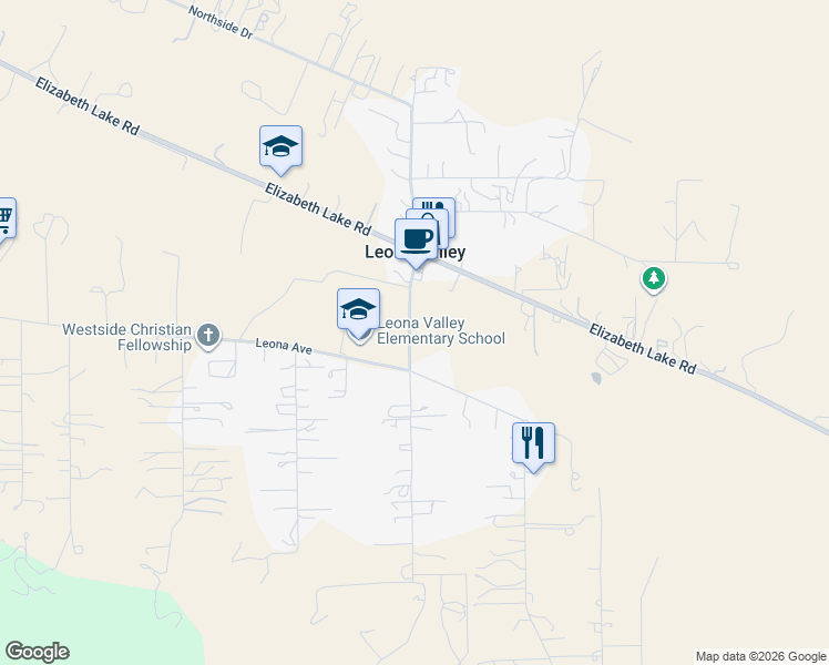 map of restaurants, bars, coffee shops, grocery stores, and more near 2 90th Street West in Rosamond