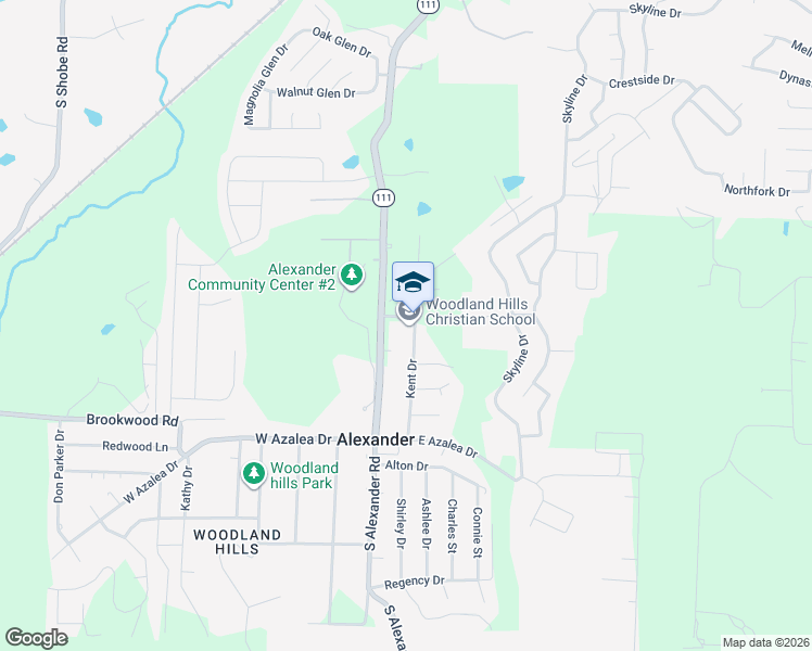 map of restaurants, bars, coffee shops, grocery stores, and more near 15103 Jason Street in Alexander