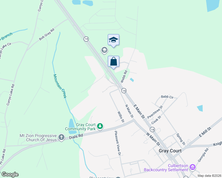 map of restaurants, bars, coffee shops, grocery stores, and more near 5970 Old Laurens Road in Gray Court