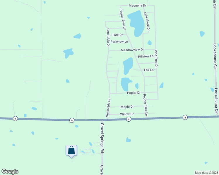 map of restaurants, bars, coffee shops, grocery stores, and more near 214 Senatobia Drive in Senatobia
