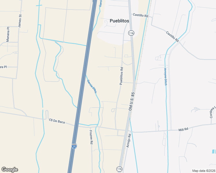 map of restaurants, bars, coffee shops, grocery stores, and more near 35 Pueblitos Road in Belen