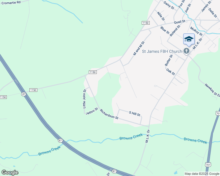 map of restaurants, bars, coffee shops, grocery stores, and more near Perkins Road in Elizabethtown