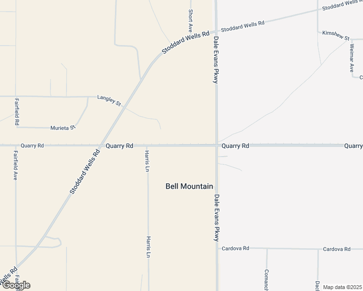 map of restaurants, bars, coffee shops, grocery stores, and more near Quarry Road in San Bernardino County