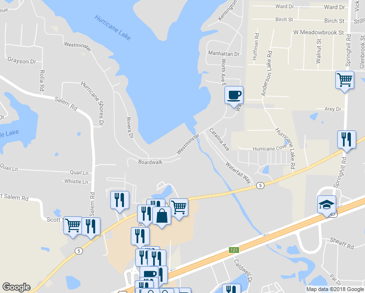 map of restaurants, bars, coffee shops, grocery stores, and more near 4720 Worth Avenue in Benton