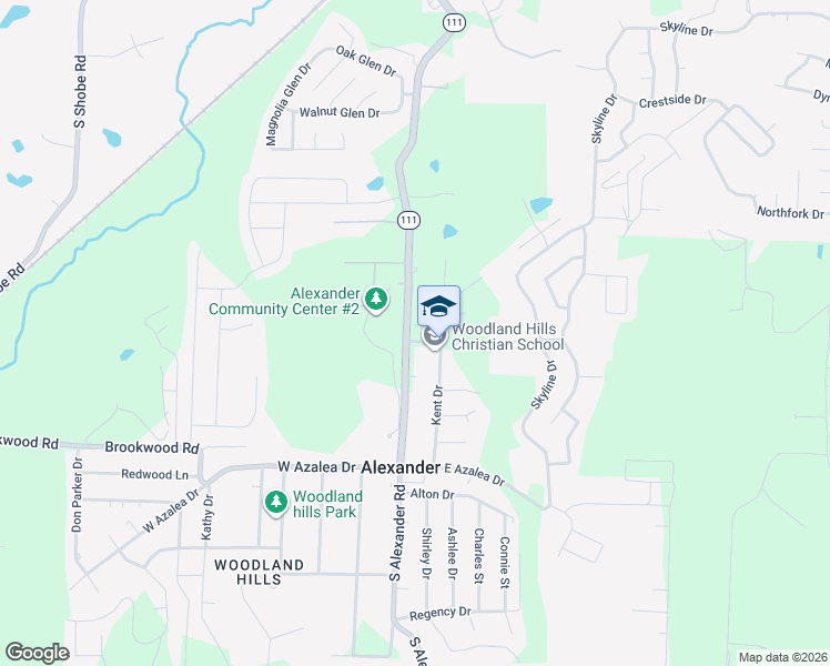 map of restaurants, bars, coffee shops, grocery stores, and more near 15103 Jason Street in Alexander