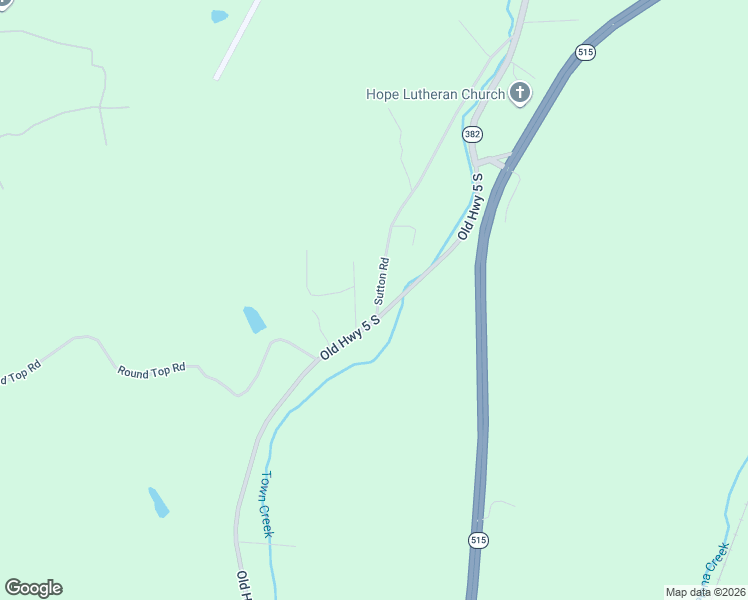 map of restaurants, bars, coffee shops, grocery stores, and more near 45 Sutton Road in Ellijay