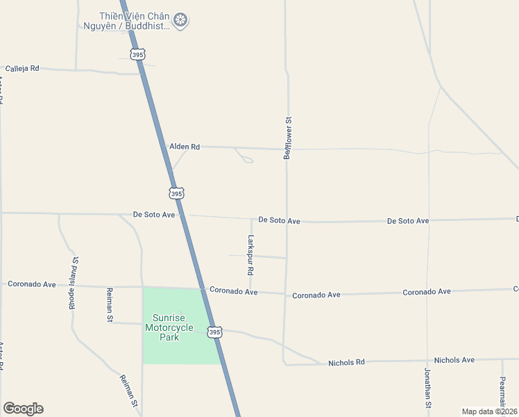 map of restaurants, bars, coffee shops, grocery stores, and more near De Soto Avenue in El Mirage