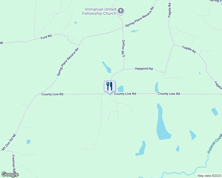 map of restaurants, bars, coffee shops, grocery stores, and more near 811 Haygood Road in Resaca