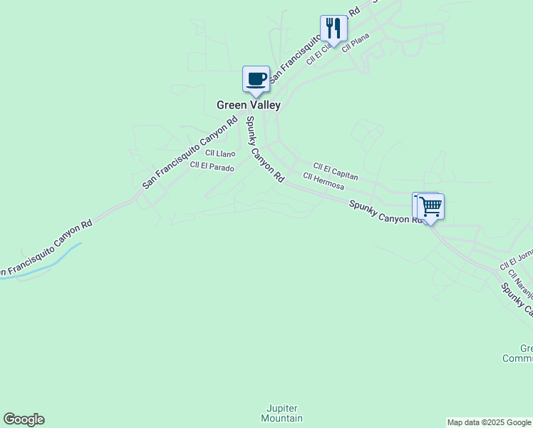 map of restaurants, bars, coffee shops, grocery stores, and more near Cliffedge Drive in Green Valley