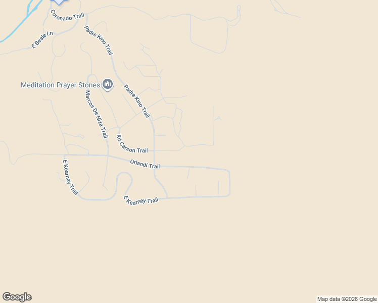 map of restaurants, bars, coffee shops, grocery stores, and more near 3240 Kit Carson Trail in Lake Montezuma