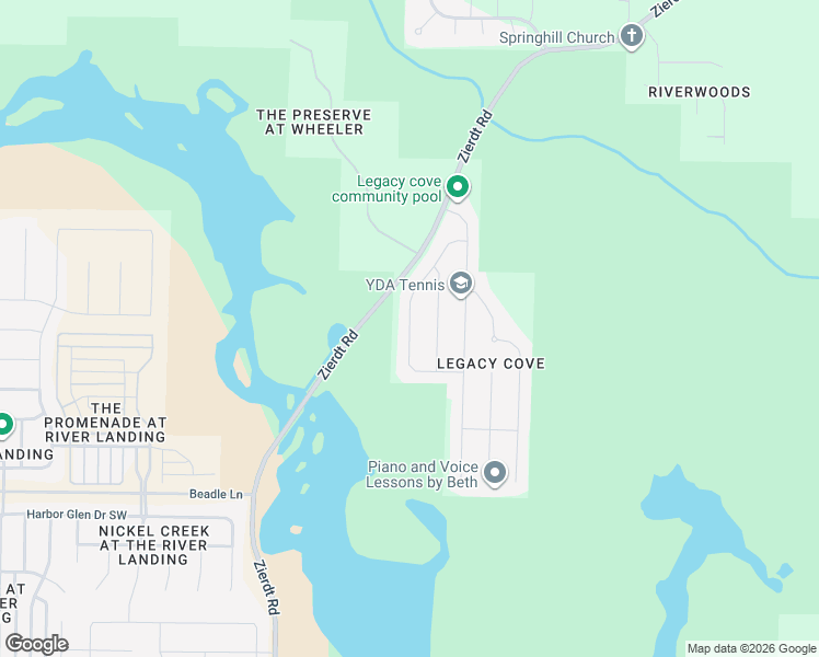 map of restaurants, bars, coffee shops, grocery stores, and more near 121 Southwest Autumn Cove Drive in Madison